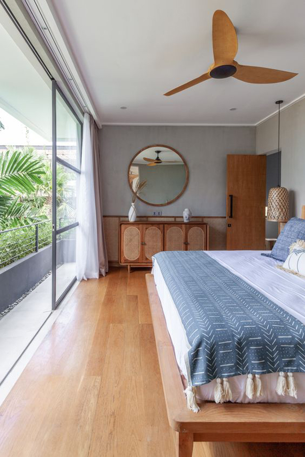 Modern open concept bedroom villa