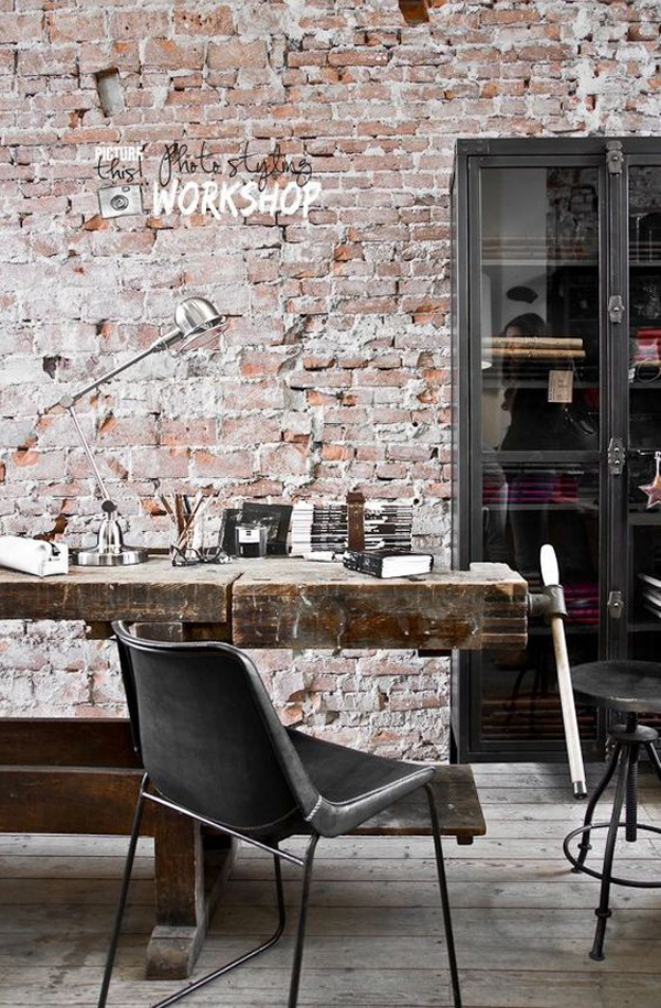 Inspiring workspaces with exposed brick walls