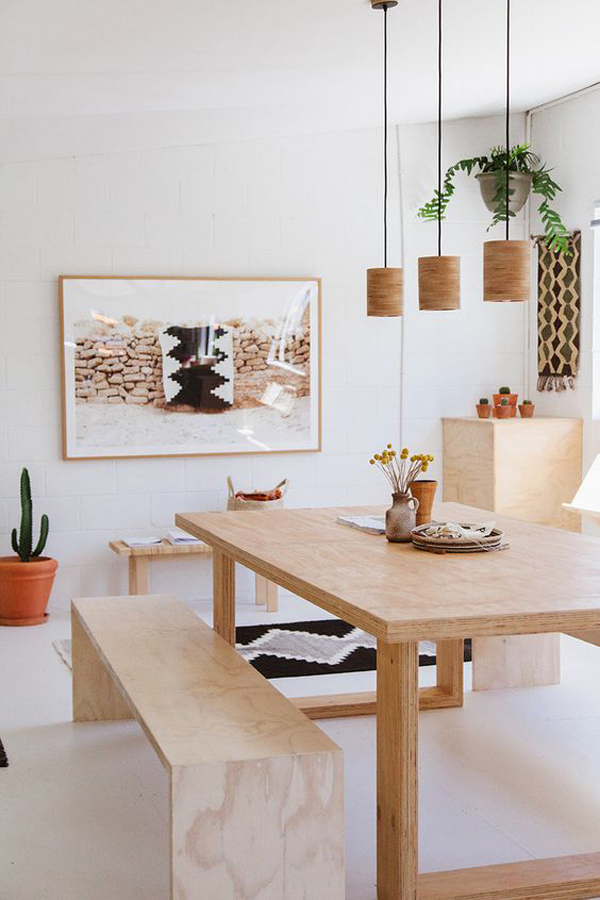 Boho-chic-dining-room-decoration-with-cactus-plants