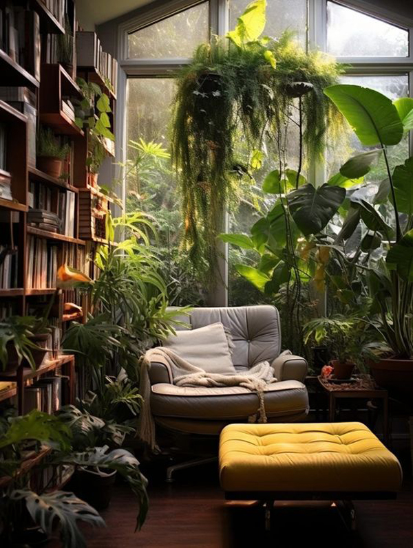 Indoor-forest-in-small-living-room