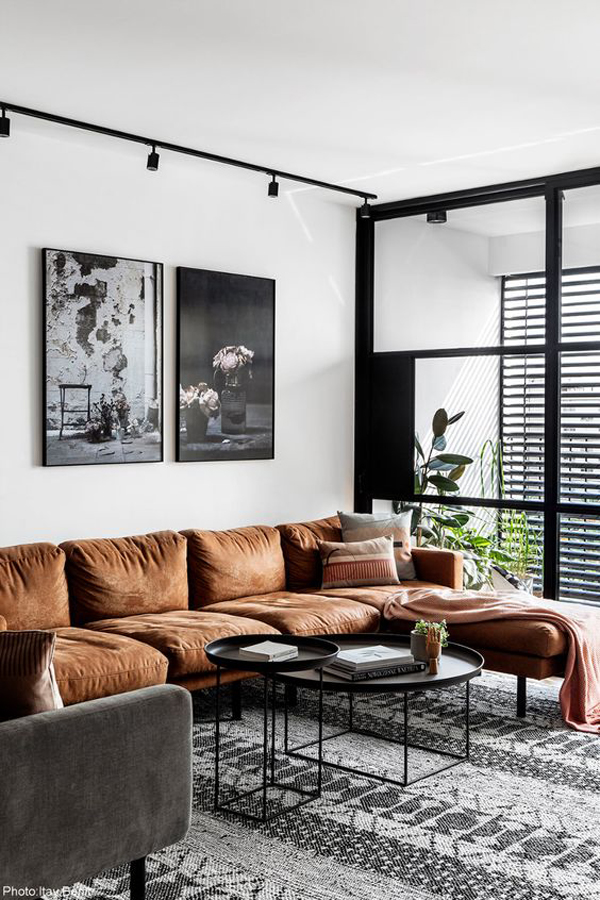 small-industrial-living-room-with-leather-sofas