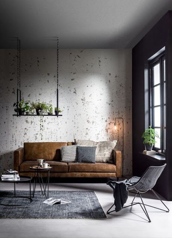 minimalist-industrial-living room decoration