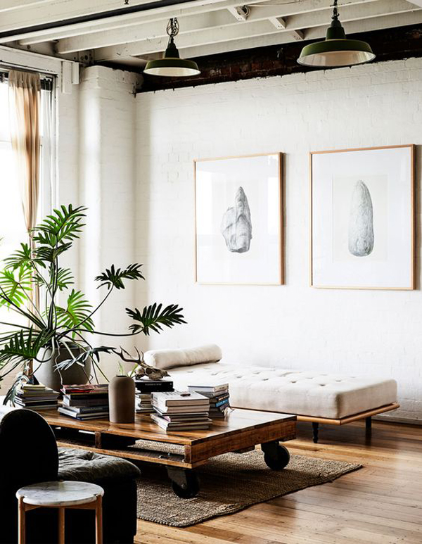 bright-industrial-living-room decoration