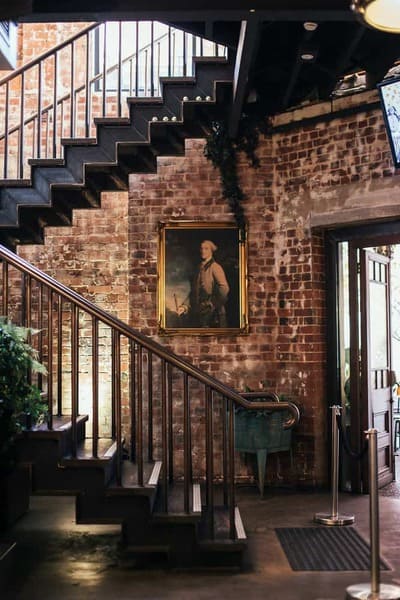 Vintage style brick staircase
