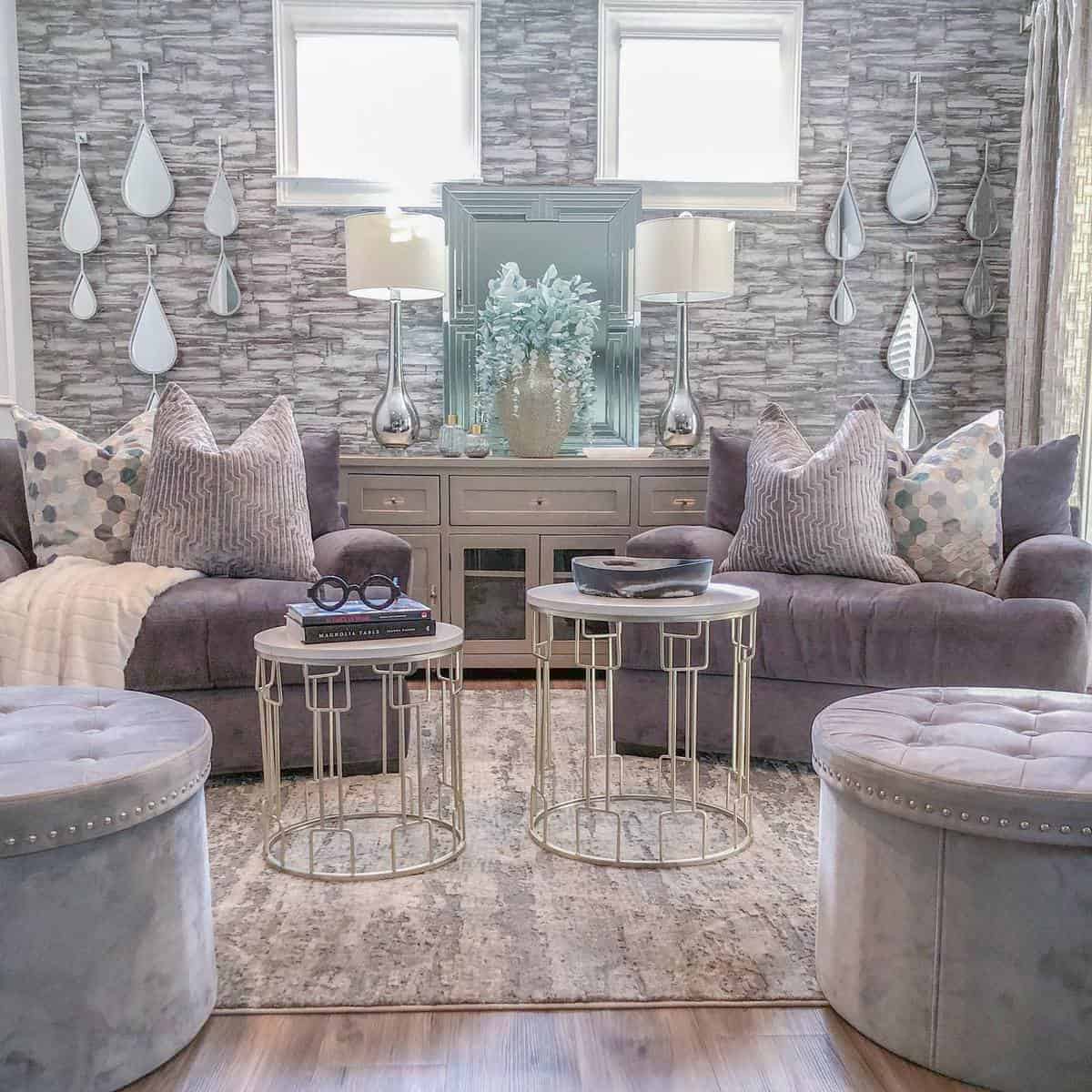 Gray country style sofa