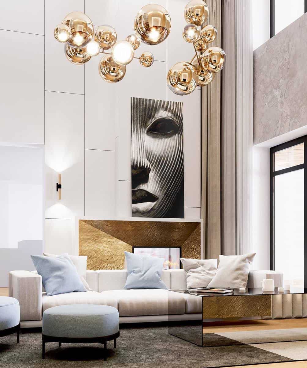 Luxurious Sputnik chandelier for the living room