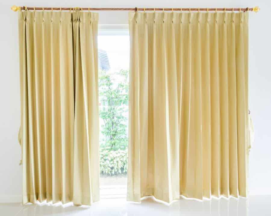 yellow living room curtains 