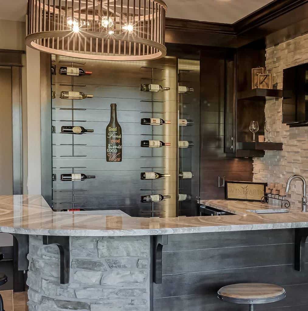 Luxury wine and spirits cabinet, wet bar