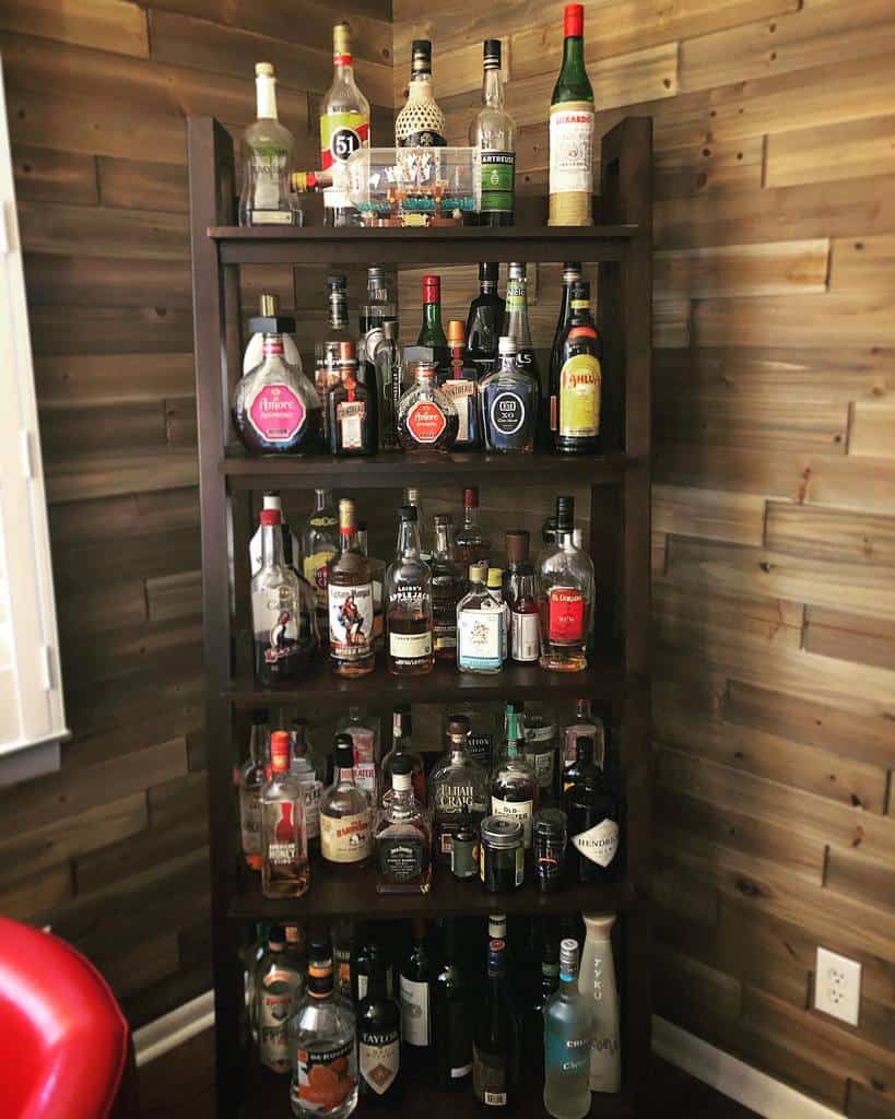 small corner liquor cabinet