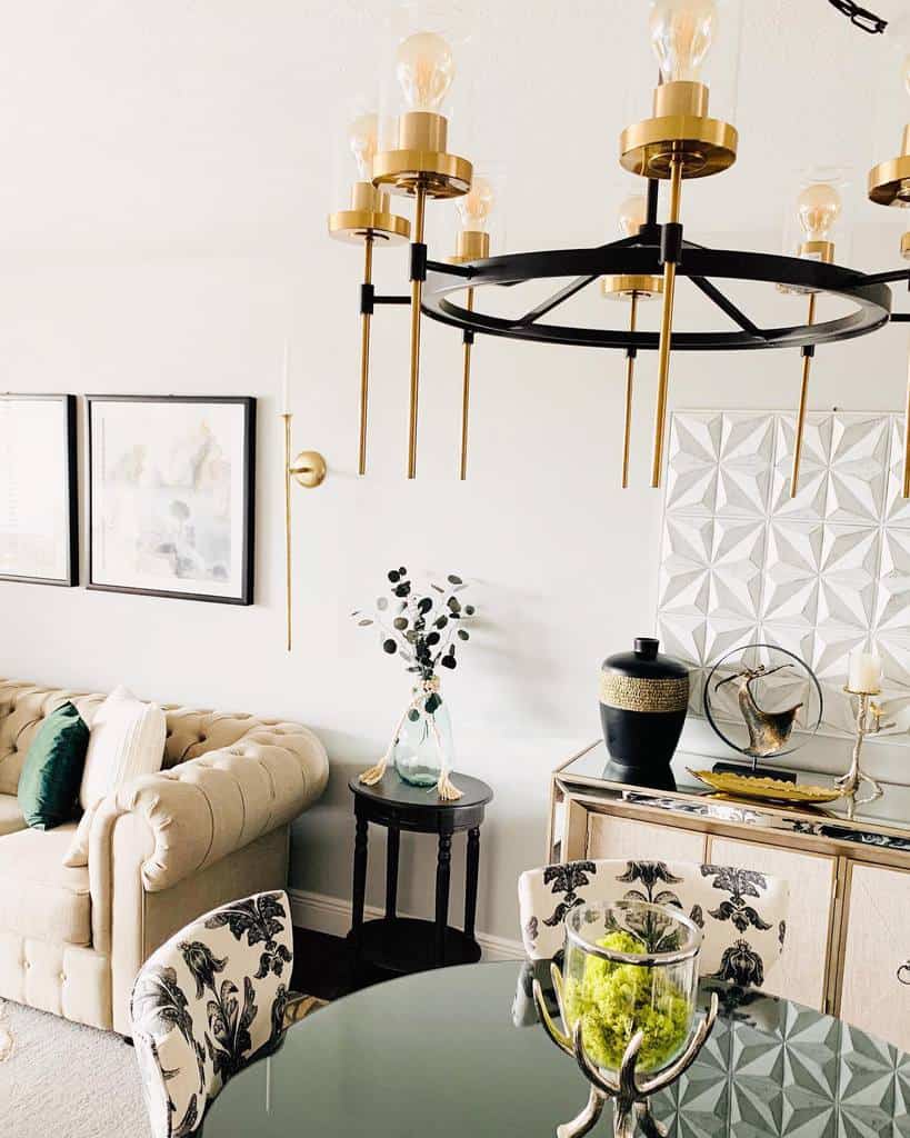 Modern transitional chandelier for the living room