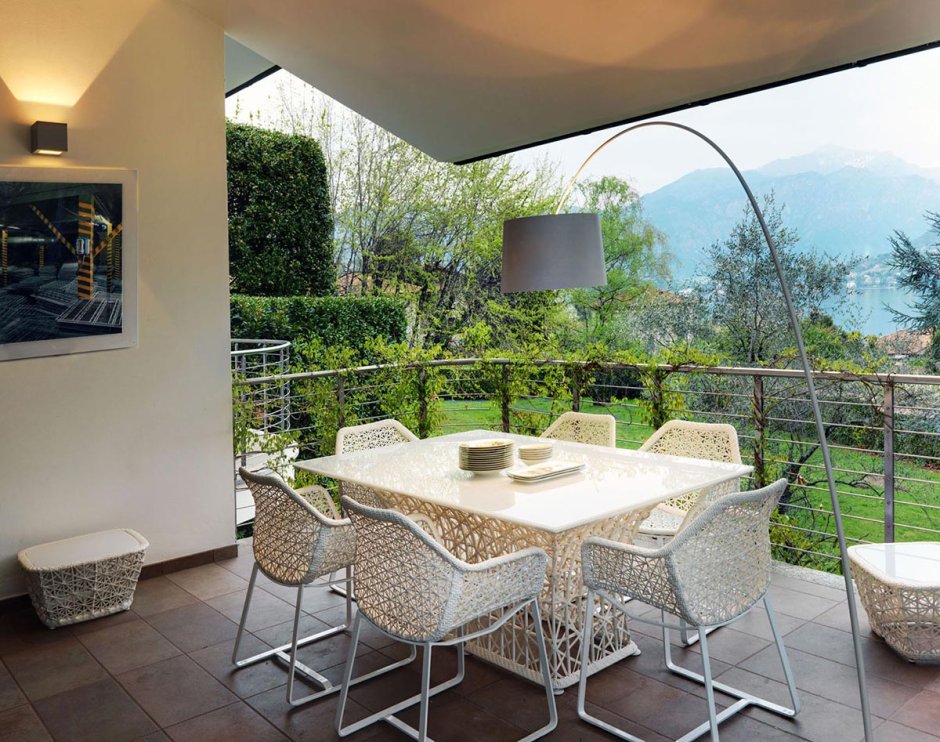 Interior view of the villa on Lake Como
