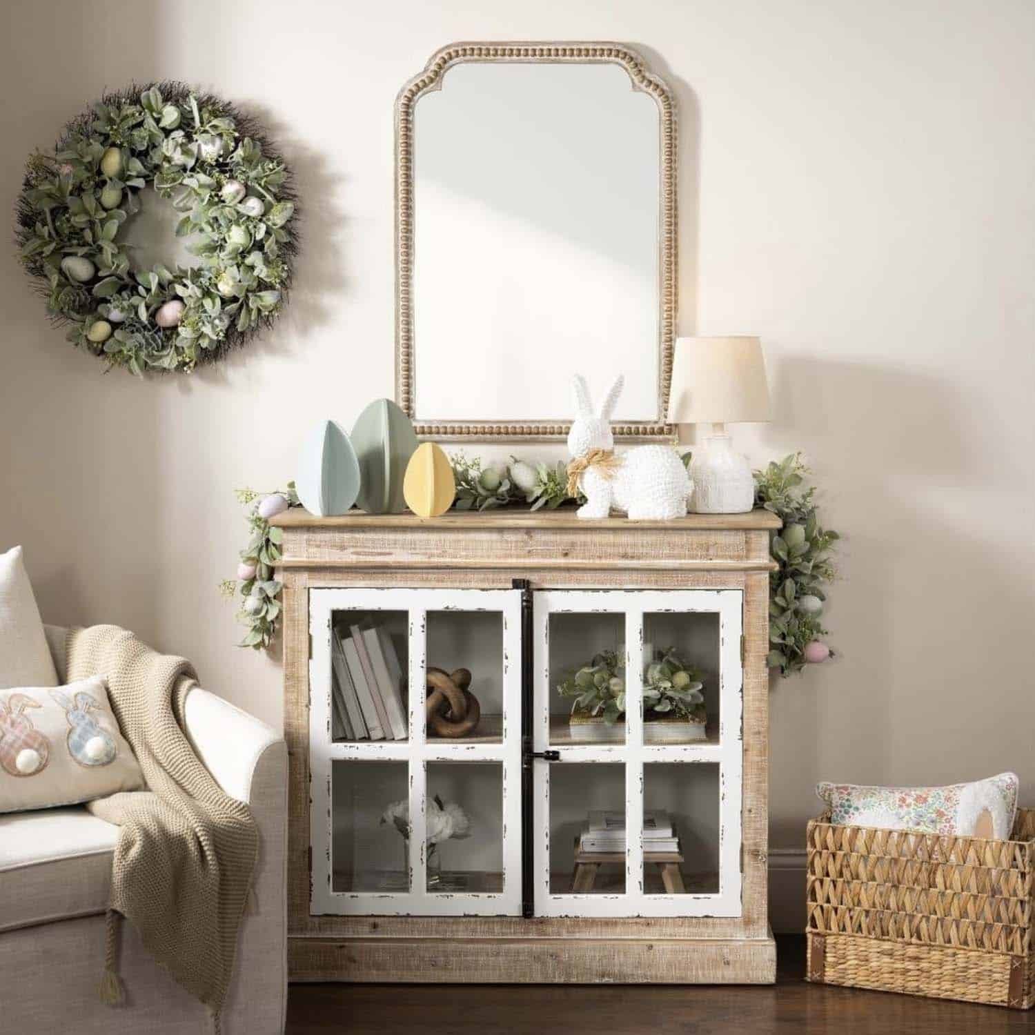 Spring console table decoration living room
