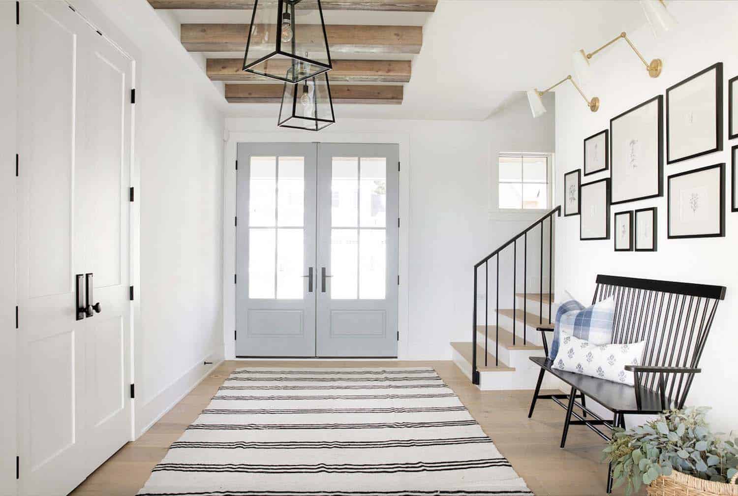 Bright and airy country house style entrance