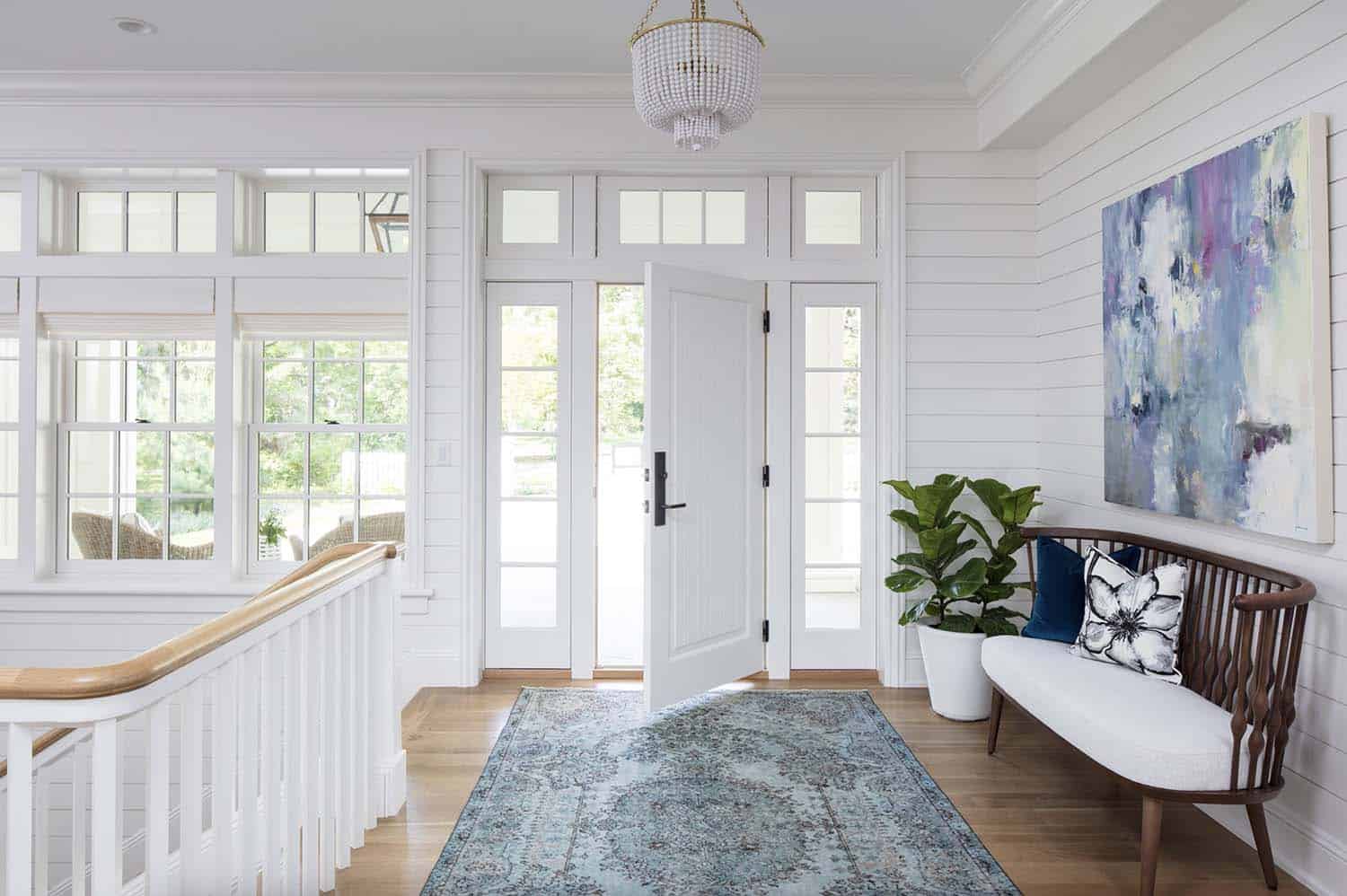 bright and airy entrance to the house