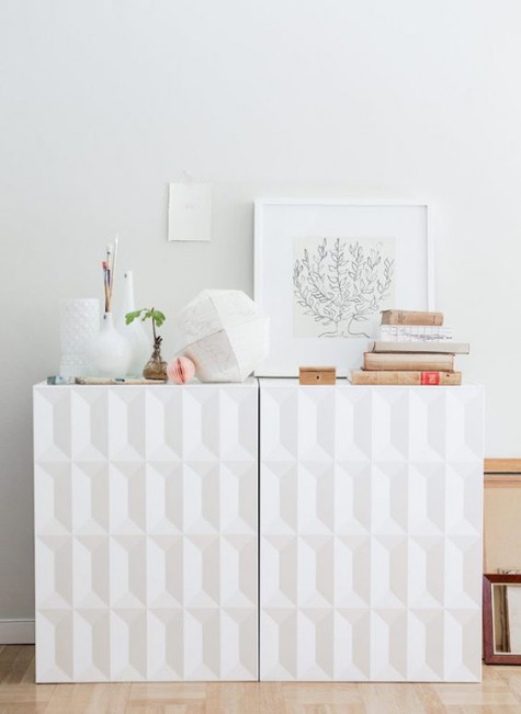 A chic Metod cabinet hack with sculptural doors will fit into any contemporary or modern space