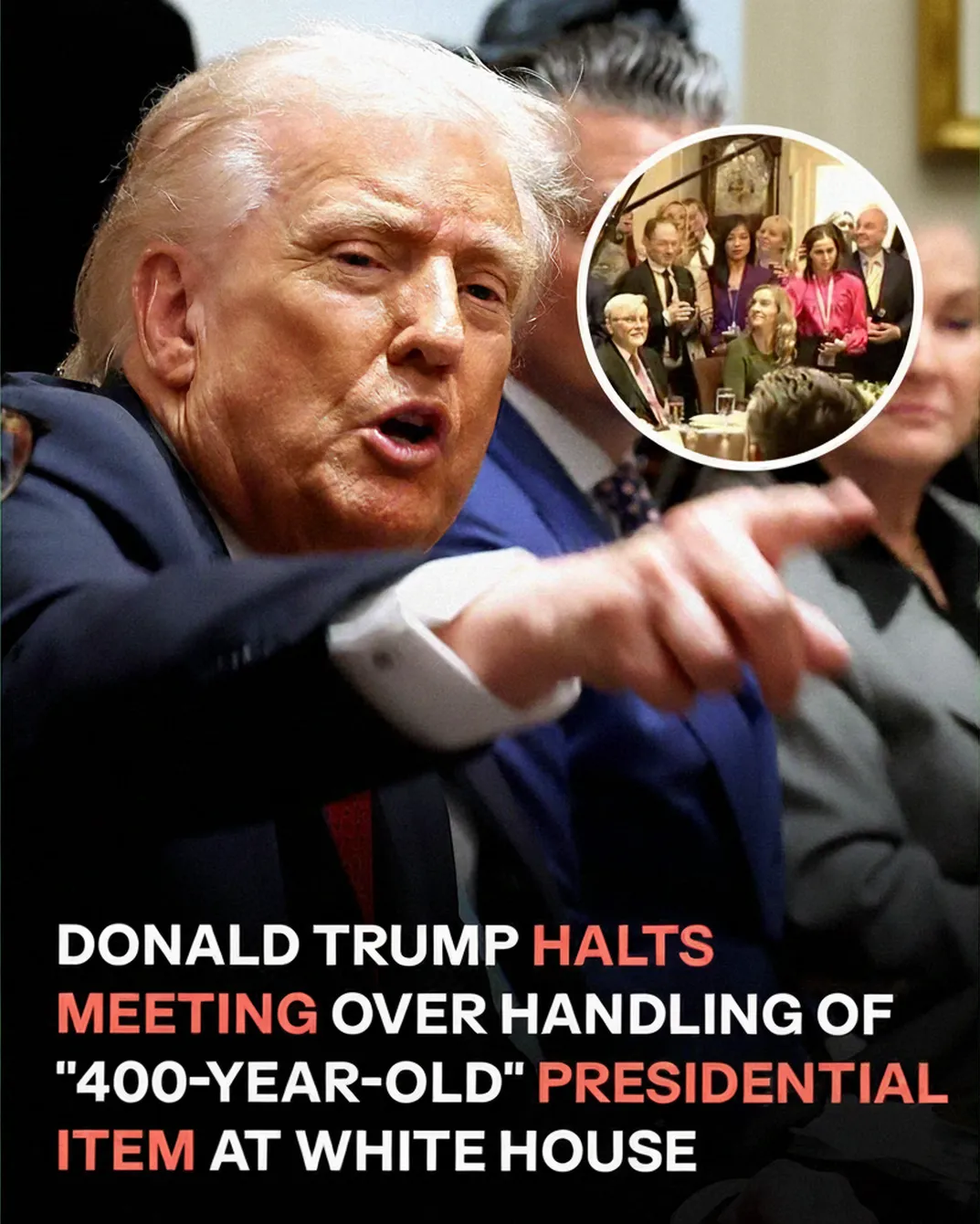 Donald Trump Reacts to an Unexpected Moment During a White House Meeting