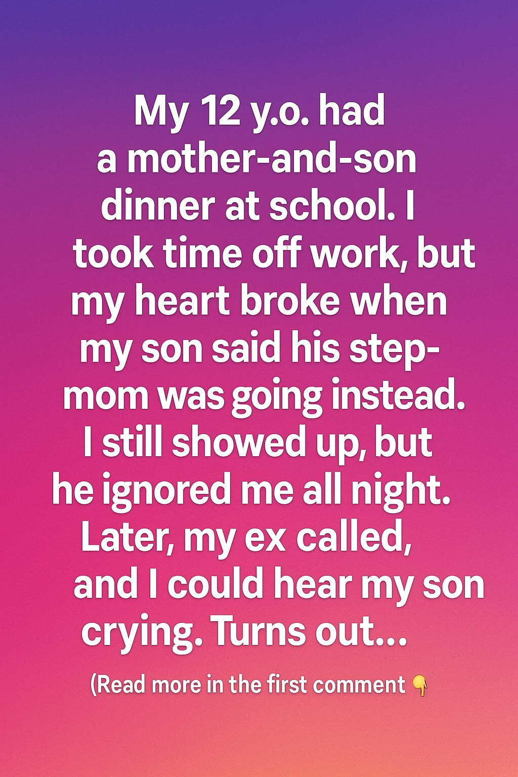 The School Night Misunderstanding That Ended Up Bringing a Mother and Son Closer Than Ever