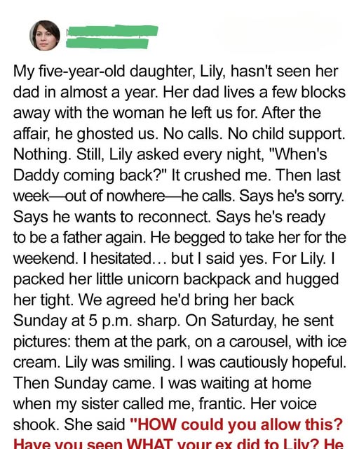 When My Ex Contacted Me About Our Daughter, I Finally Understood His True Intentions