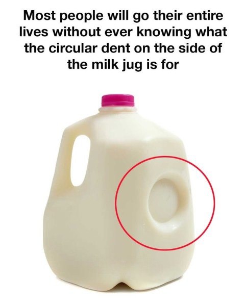 The Real Reason for the Circular Dent Found on Milk Jugs