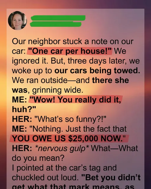 How a Neighbor’s Interference Led to Our Cars Being Towed—and Why the Situation Quickly Changed