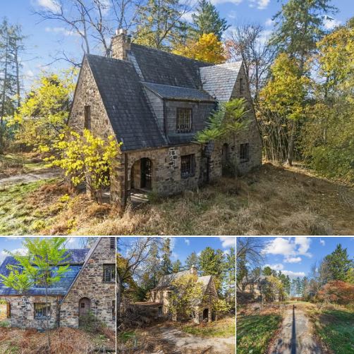 Spacious Tudor-Style Cottage on a 1.9-Acre Lot With Renovation Opportunities