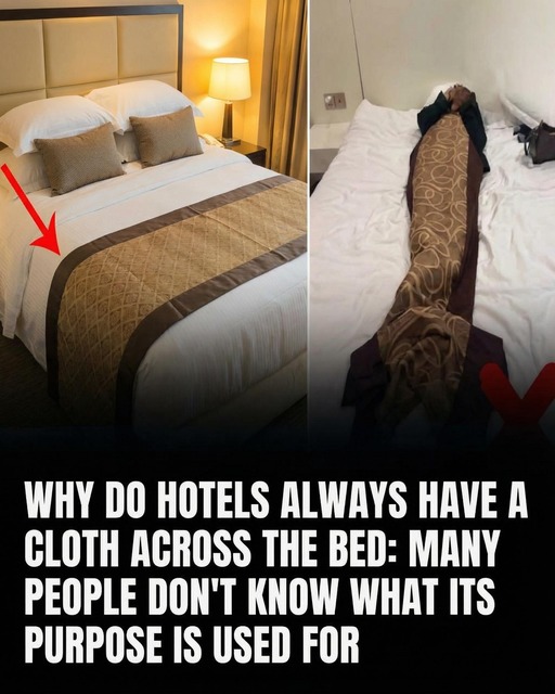The Real Purpose of the Fabric Strip Placed at the Foot of Hotel Beds