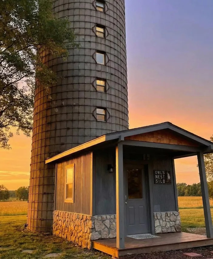 From Abandoned Farm Silo to Dream Retreat: A Kansas Structure Reimagined as a Two-Bedroom Home