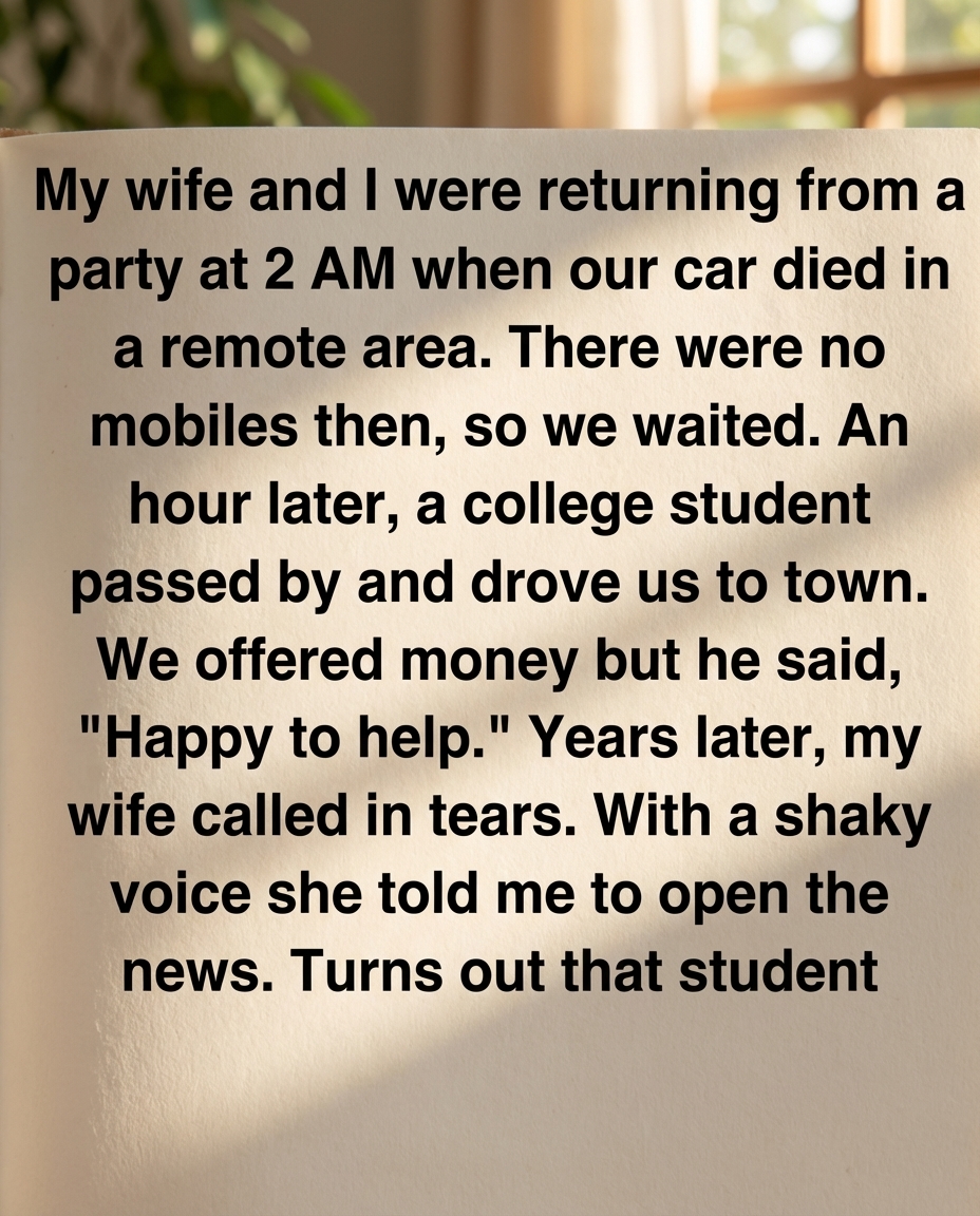 The Unexpected Help We Received at 2 A.M.—and the News Story That Followed