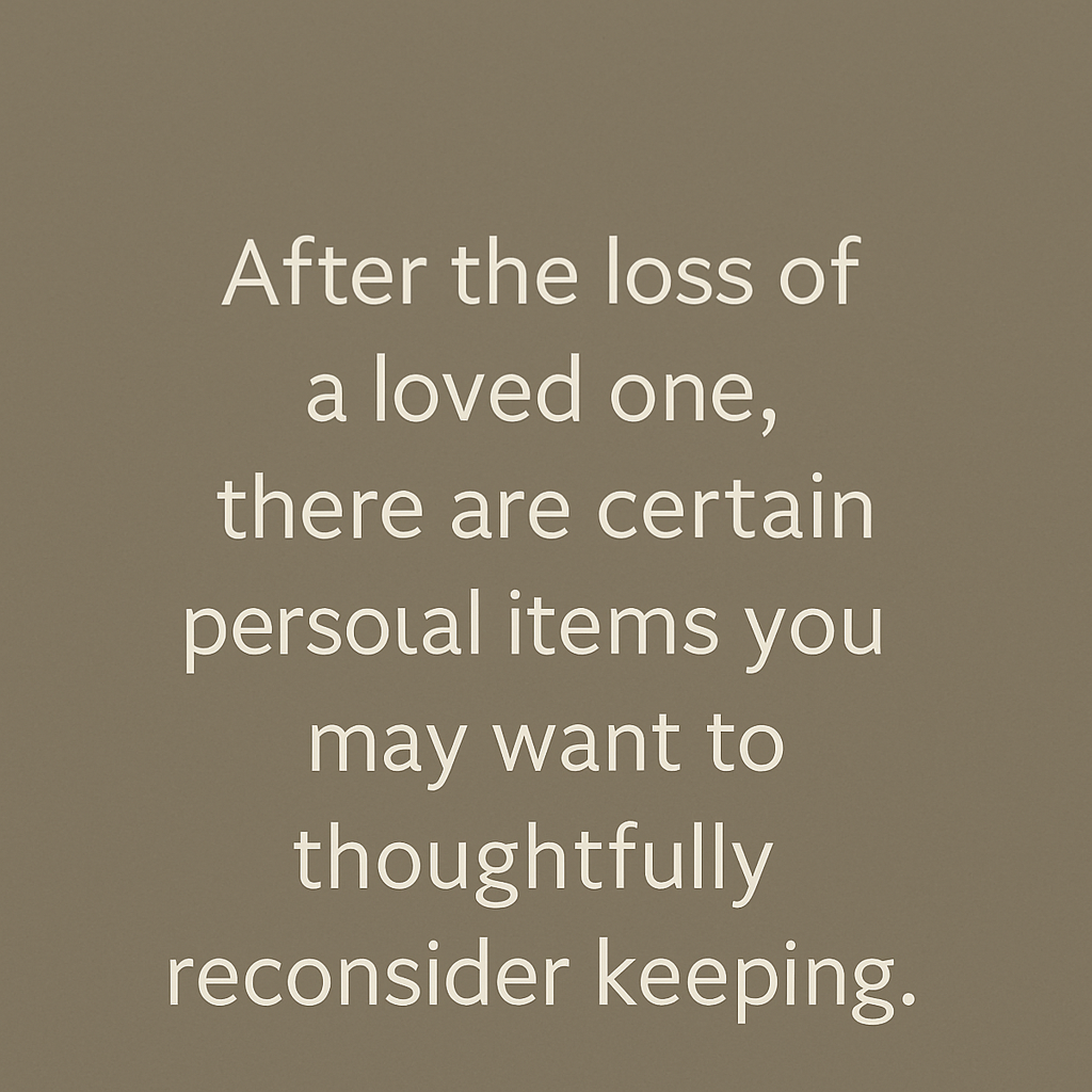Items to Thoughtfully Reconsider Keeping After the Loss of a Loved One