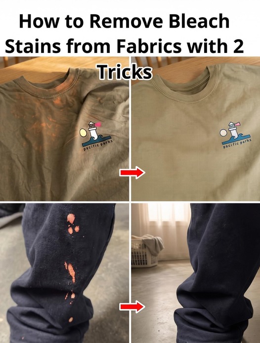 Two Simple Methods to Help Reduce the Appearance of Bleach Marks on Clothing