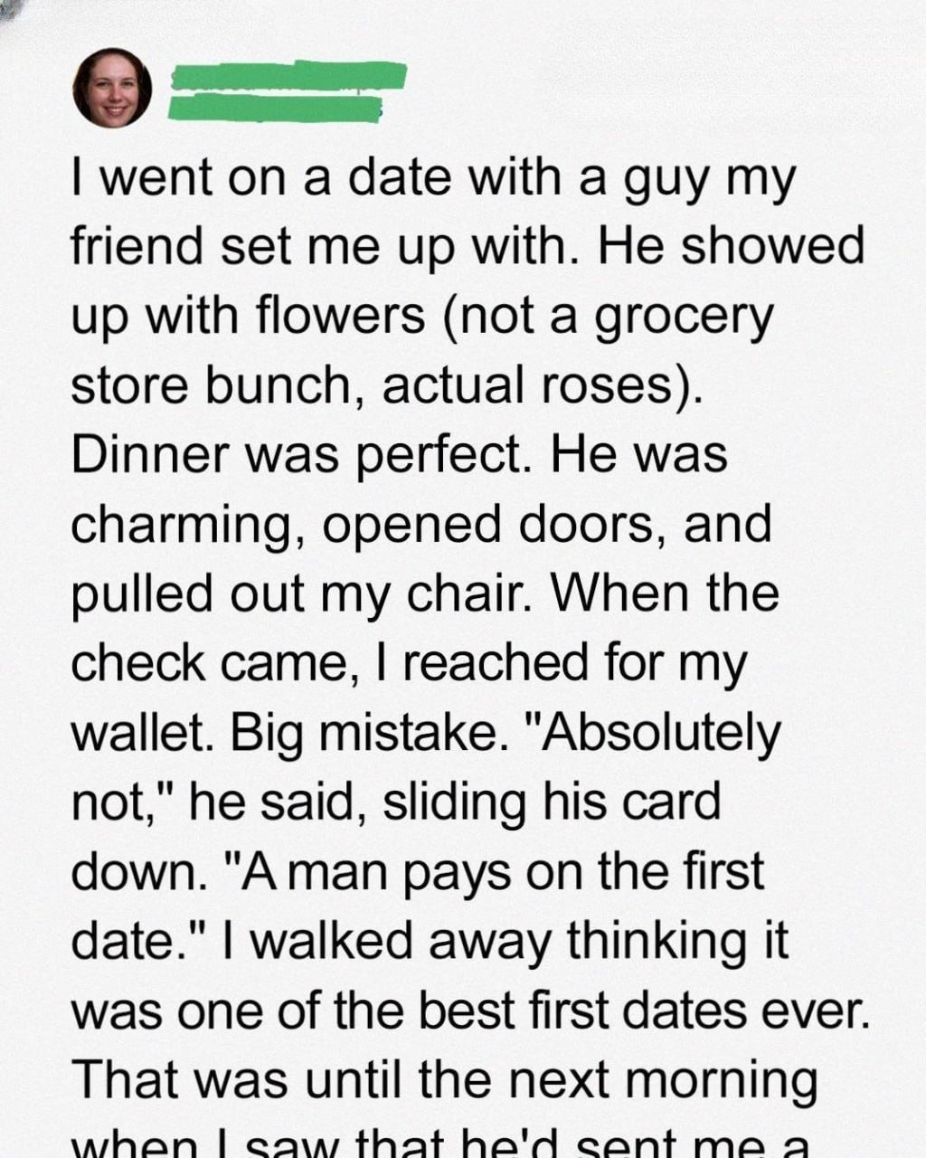 My Date Paid for Dinner — What Happened Next Truly Surprised Me
