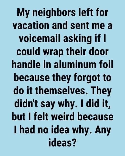 A Simple Tip Using Aluminum Foil for Door Handles