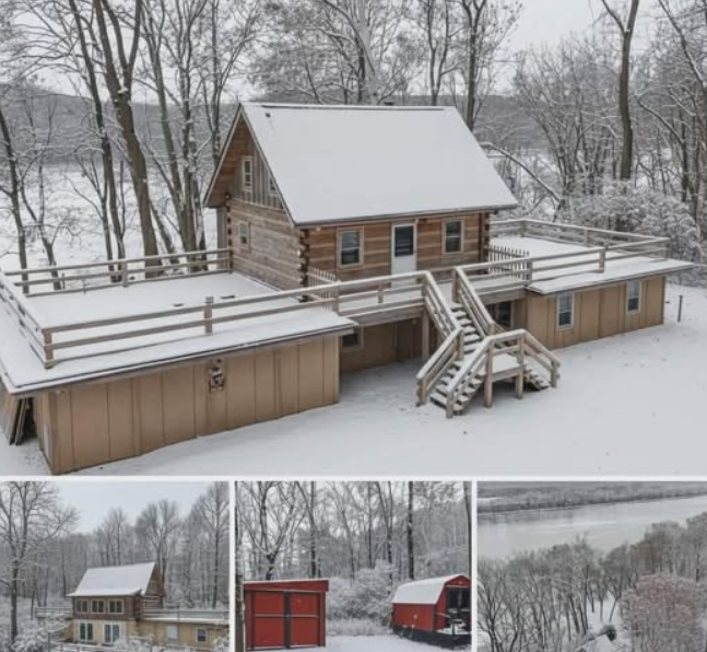 Riverfront Log Cabin on 3.75 Acres with Scenic Natural Surroundings