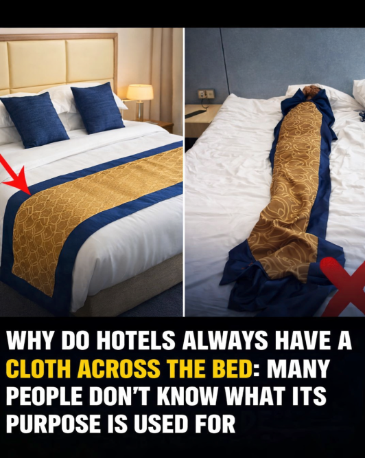 The Practical Purpose of the Fabric Strip at the Foot of Hotel Beds