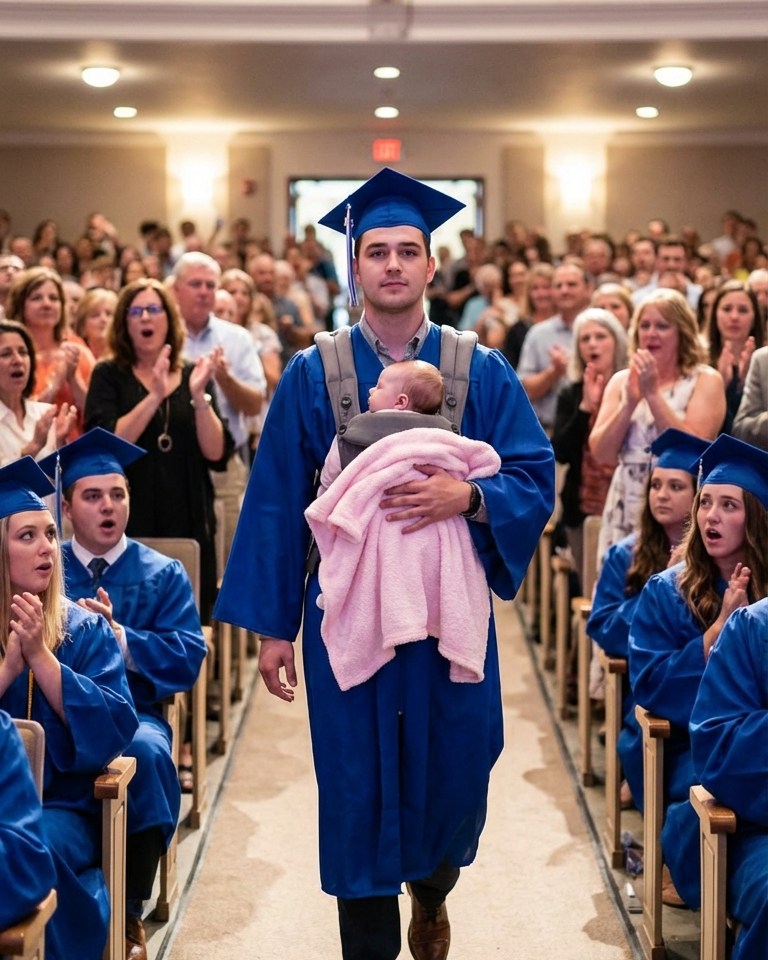 My Son Walked Across the Stage Holding a Baby—His Words Surprised Everyone