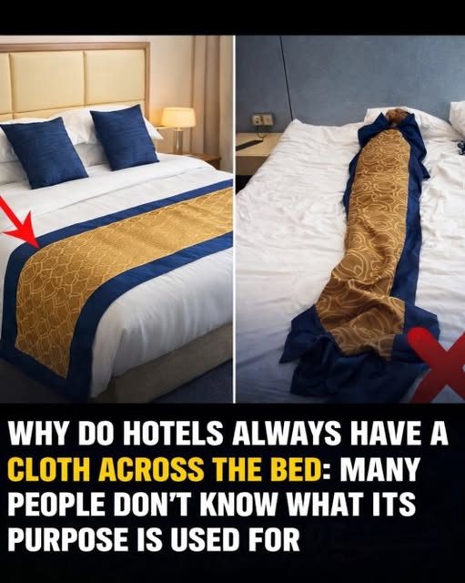 The Purpose Behind the Fabric Placed at the Foot of Hotel Beds
