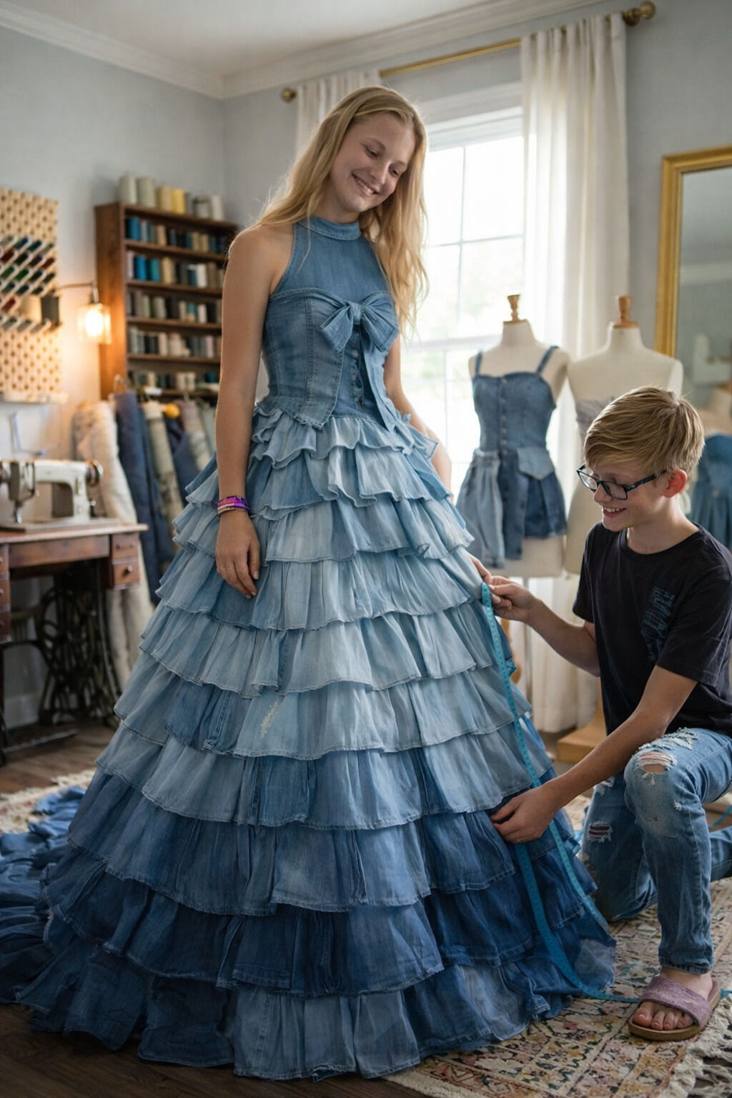 My Brother Turned My Mother’s Old Jeans Into My Prom Dress — What Happened Next Surprised Everyone