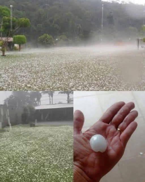 Severe Storm Produces Large Hail as Residents Assess the Aftermath