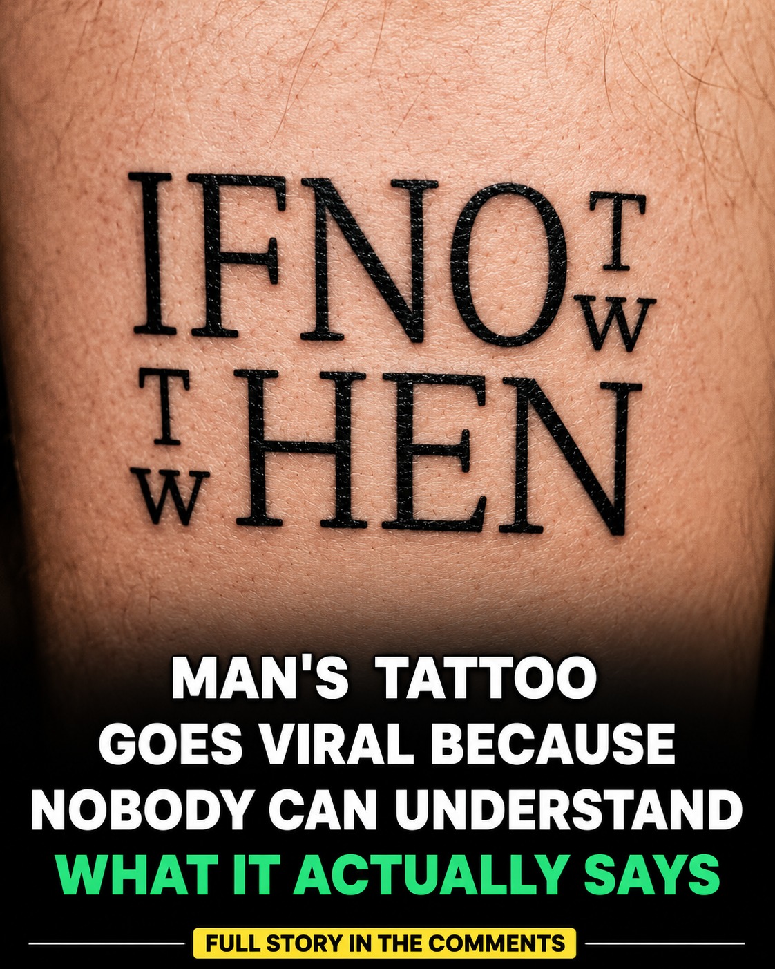 Man’s Tattoo Sparks Online Discussion Due to Its Unique Design