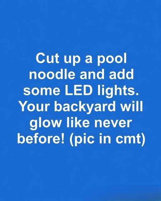 Transform a Simple Pool Noodle Into a Creative Backyard Lighting Feature for Fun Outdoor Evenings