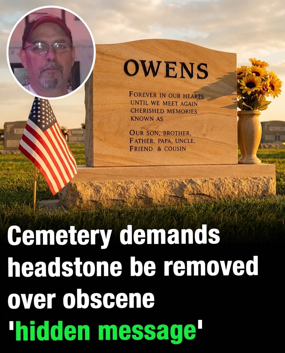 Family Defends Controversial Headstone as Cemetery Demands Its Removal Over Hidden Message
