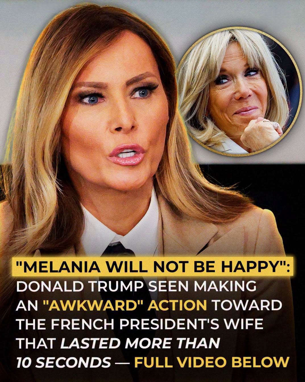 Trump and Brigitte Macron’s Public Greeting Sparks Discussion Across Social Media