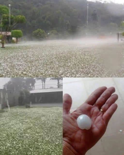 Powerful Hailstorm Damages Homes and Disrupts a Community After a Sudden Change in Weather