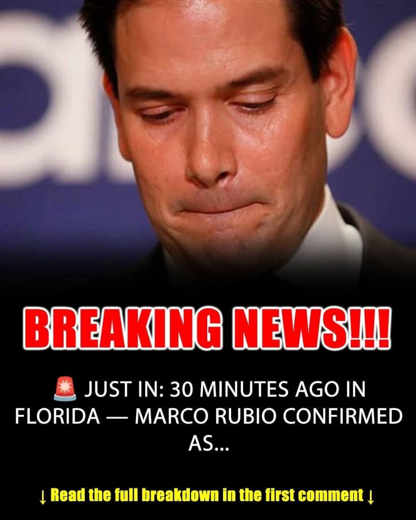 30 Minutes ago in Florida , Marco Rubio was confirmed as…