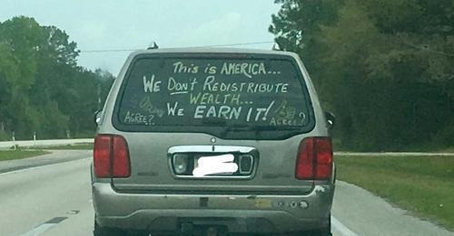Driver’s Window Message Sparks Discussion About Success, Opportunity, and Perspective