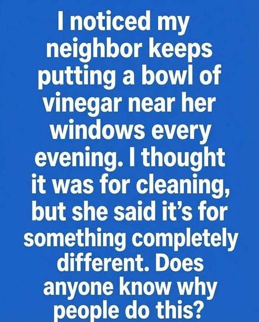 Why People Place Bowls Of Vinegar Near Windows During Warm Summer Months