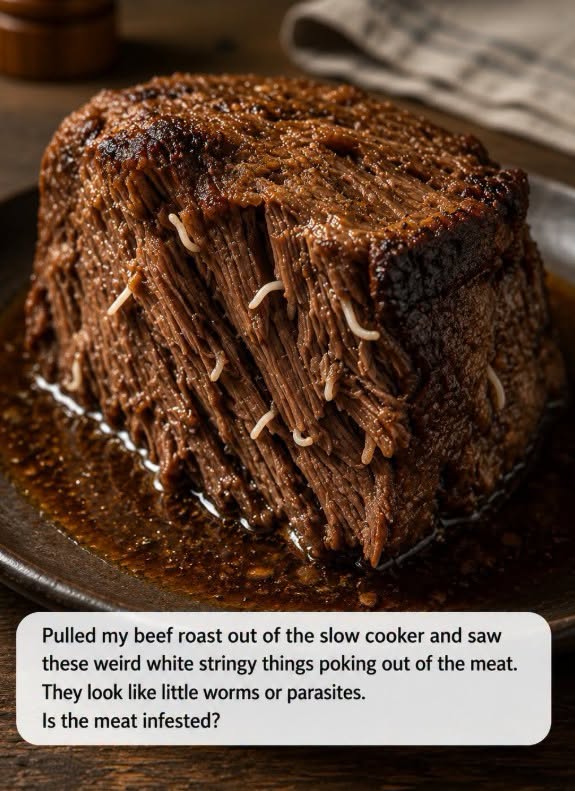 Why Slow-Cooked Beef Forms Stringy Fibers—and What It Really Means