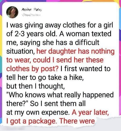 What Came Back With the Clothes I Gave Away