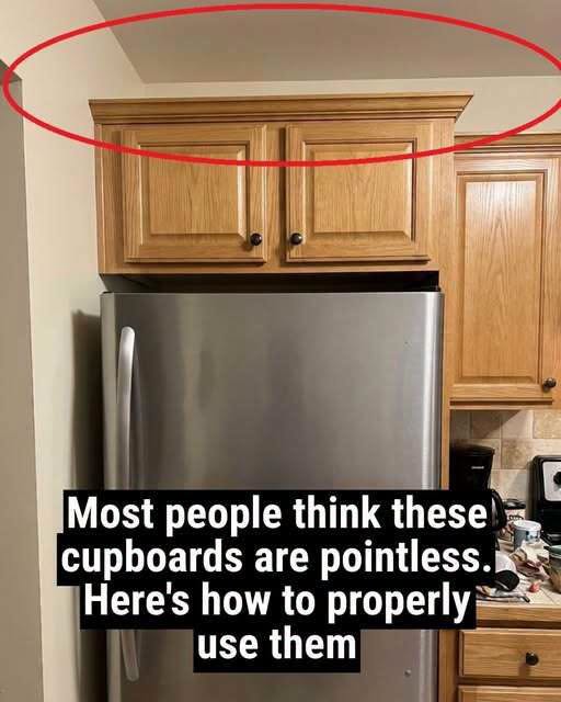 The Smart Way to Use the Cabinets Above Your Refrigerator