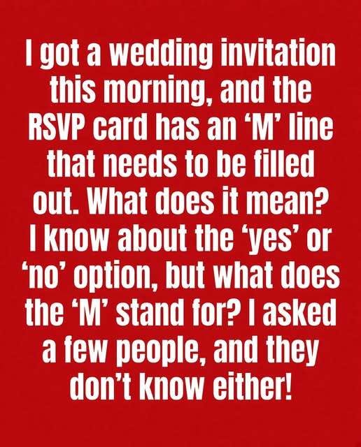 What Does the “M” on an RSVP Card Actually Mean?